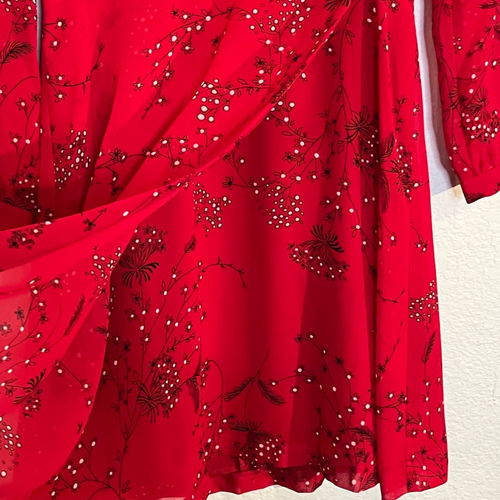 Madewell Hazelwood Wrap Front mini dress in windswept floral Office Feminine - Picture 5 of 8